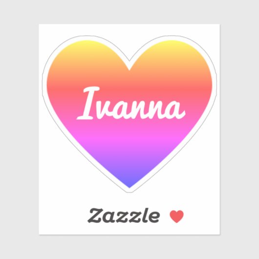 Aangepaste naam klassieke regenboog ombre verloop  sticker (Vel)