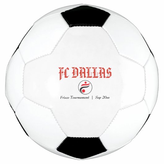 Aangepaste naam klassieke rood-zwarte voetbal (Voorkant)