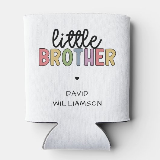 Aangepaste naam kleine broer schattig gepersonalis blikjeskoeler (Achterkant)