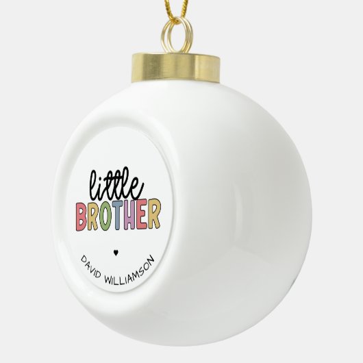 Aangepaste naam Kleine Brother Cute op maat Keramische Bal Ornament (Rechts)