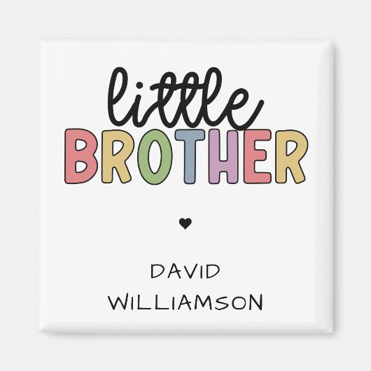 Aangepaste naam Kleine Brother Cute op maat Magneet (Voorkant)