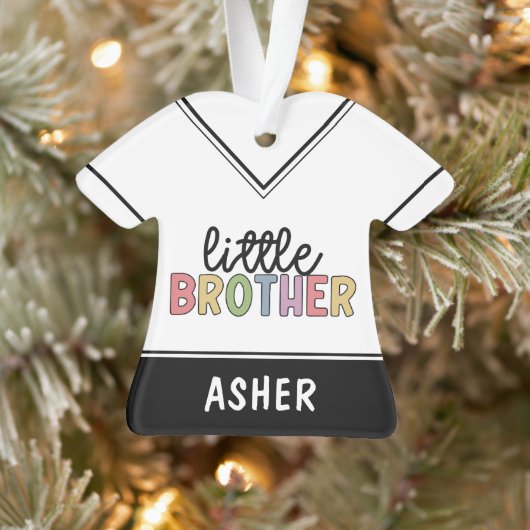 Aangepaste naam Kleine Brother Cute op maat Ornament (Boom)