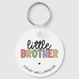 Aangepaste naam Kleine Brother Cute op maat Sleutelhanger