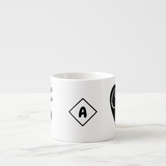 Aangepaste Naam Kleine Espresso Cup | Love Coffee Kop (Voorkant)