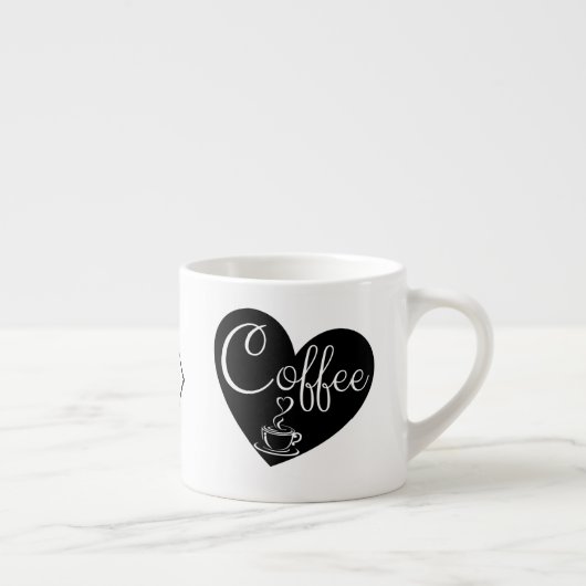 Aangepaste Naam Kleine Espresso Cup | Love Coffee Kop (Rechts)