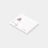 Aangepaste naam kleine hamster bevestigen post-it® notes (Schuin)