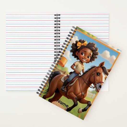 Aangepaste naam Kleine Ruiter, Grote Dromen Notitieboek (Binnen)