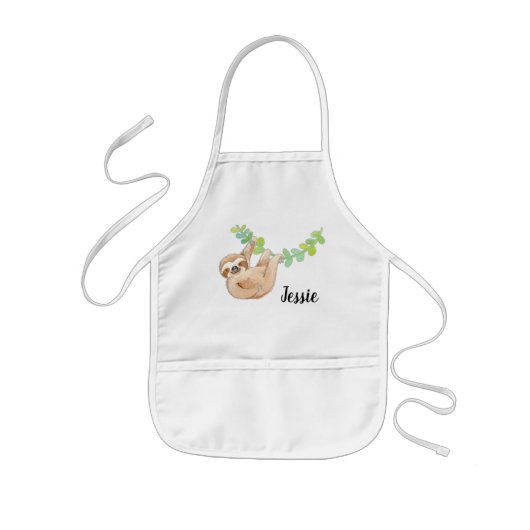 Aangepaste naam Kleine sleuf Childrens Apron Kinder Schort (Voorkant)