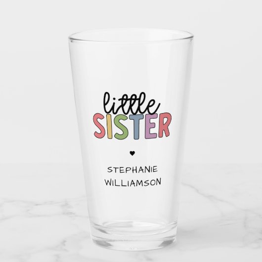 Aangepaste naam Kleine zuster Cute Speciaal Glas (Voorkant)