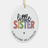 Aangepaste naam Kleine zuster Cute Speciaal Keramisch Ornament (Rechts)