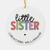 Aangepaste naam Kleine zuster Cute Speciaal Keramisch Ornament (Voorkant)