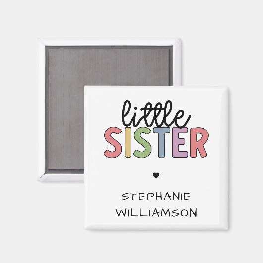 Aangepaste naam Kleine zuster Cute Speciaal Magneet (Voorkant / Achterkant)