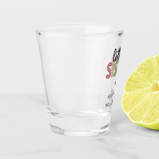 Aangepaste naam Kleine zuster Cute Speciaal Shot Glas (Links)