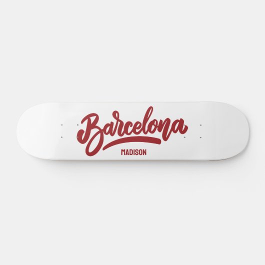 Aangepaste naam & kleur Barcelona Persoonlijk Skateboard (Horizontaal)