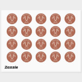 Aangepaste naam & kleur Beach Bum Ronde Sticker (Vel)