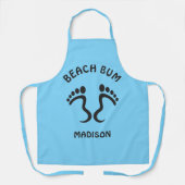Aangepaste naam & kleur Beach Bum Schort (Voorkant)