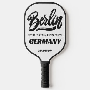 Aangepaste naam & kleur Berlijn Duitsland Coördina Pickleball Paddle