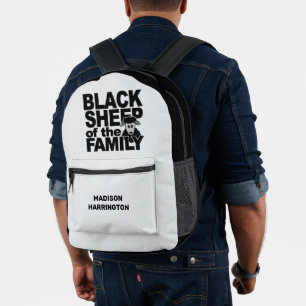Aangepaste naam & kleur "Black Sheep" Bedrukte Rugzak