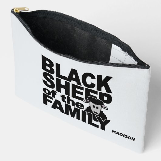 Aangepaste naam & kleur "Black Sheep" Etui (Open)