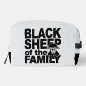 Aangepaste naam & kleur "Black Sheep" Toilettasje (Achterkant)