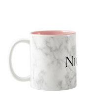 Aangepaste naam/Kleur Elegant White Marble Print