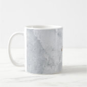 Aangepaste naam/kleur elegant witte marmer koffiemok (Links)