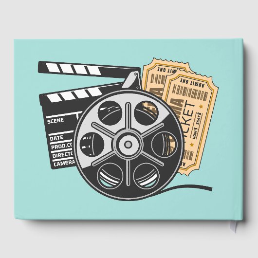 Aangepaste naam & kleur film gastenboek (Achterkant)