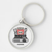 Aangepaste naam & Kleur Filmtijd Sleutelhanger (Voorkant)