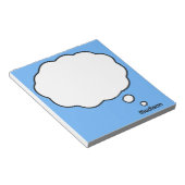 Aangepaste naam & kleur Gedachtebel Notitieblok (Schuin)