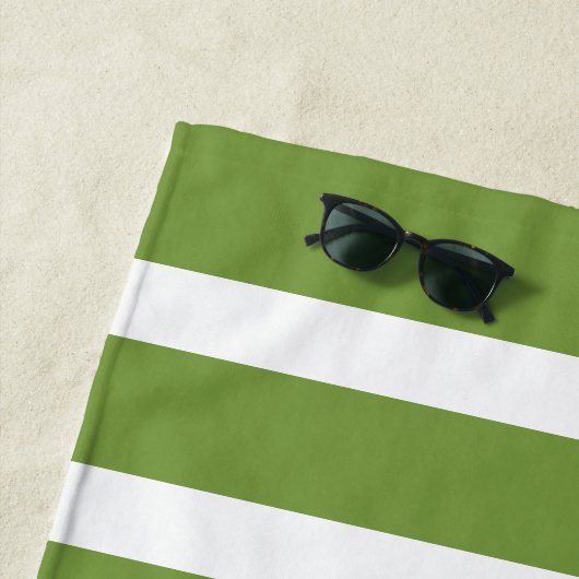 Aangepaste naam & kleur gestreepte strandlaken (In situ)