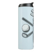 Aangepaste Naam & Kleur Golf Thermosbeker (Gedraaid links)