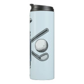Aangepaste Naam & Kleur Golf Thermosbeker (Geroteerd rechts)