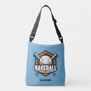 Aangepaste naam & kleur honkbal crossbody tas