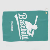 Aangepaste naam & kleur honkbal golfhanddoek (Horizontaal)