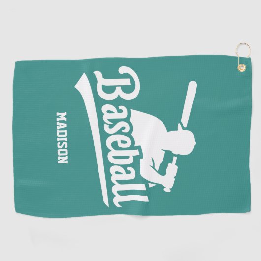 Aangepaste naam & kleur honkbal golfhanddoek (Horizontaal)