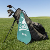 Aangepaste naam & kleur honkbal golfhanddoek (Groen)