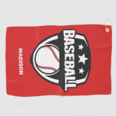 Aangepaste naam & kleur honkbal golfhanddoek (Horizontaal)