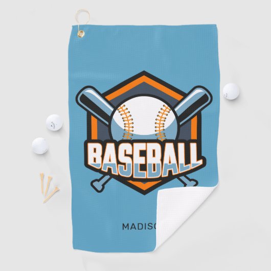 Aangepaste naam & kleur honkbal golfhanddoek (Insitu)