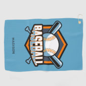 Aangepaste naam & kleur honkbal golfhanddoek (Horizontaal)