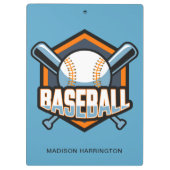 Aangepaste naam & kleur honkbal klembord (Achterkant)