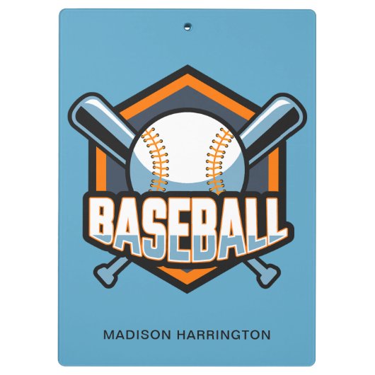 Aangepaste naam & kleur honkbal klembord (Achterkant)