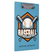 Aangepaste naam & kleur honkbal klembord (Rechts)