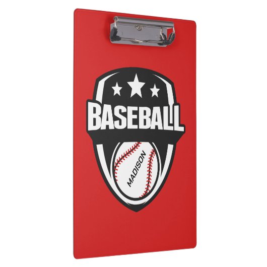 Aangepaste naam & kleur honkbal klembord (Rechts)