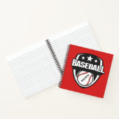 Aangepaste naam & kleur honkbal notitieboek (Binnen)