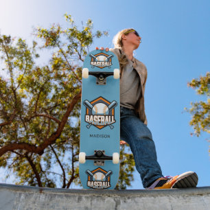 Aangepaste naam & kleur honkbal persoonlijk skateboard