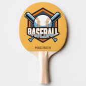 Aangepaste naam & kleur honkbal tafeltennisbatje (Achterkant)