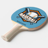 Aangepaste naam & kleur honkbal tafeltennisbatje (Voorkant Gekanteld)