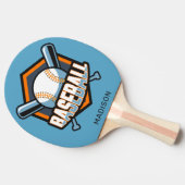 Aangepaste naam & kleur honkbal tafeltennisbatje (Zijkant)