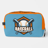 Aangepaste naam & kleur honkbal toilettasje (Voorkant)
