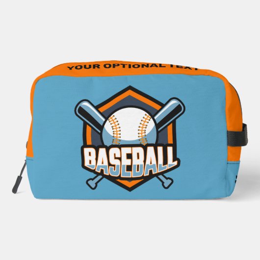 Aangepaste naam & kleur honkbal toilettasje (Achterkant)